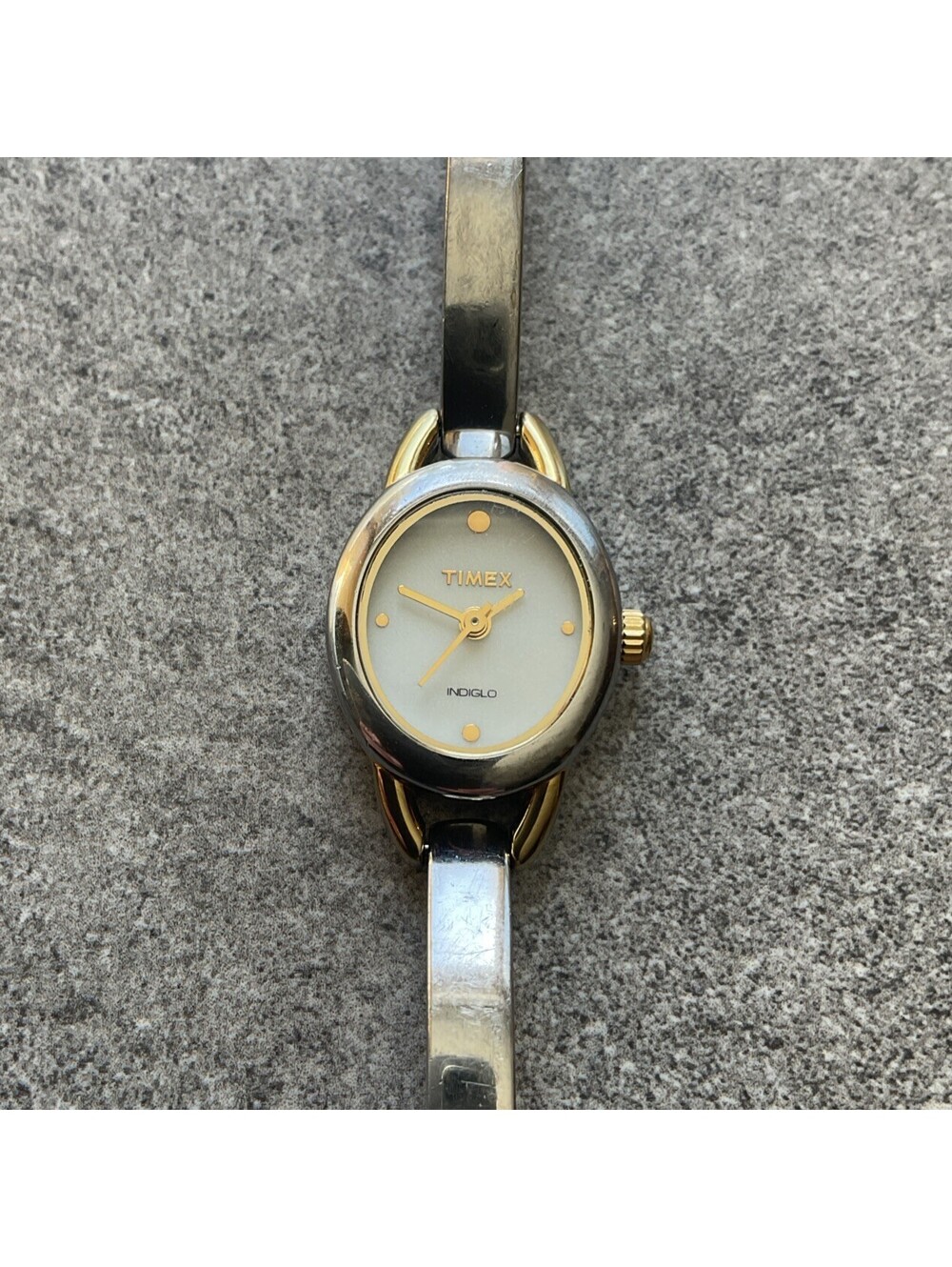 Timex Indiglo Womens Watch 18mm Two Tone Case and Band & MOP Dial D3